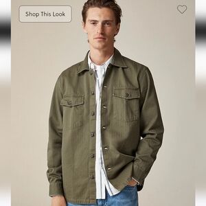 J Crew Wallace & Barnes cotton herringbone workshirt CJ676 NWT *flawed